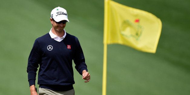 AUGUSTA, GA - APRIL 08: Adam Scott of Australia looks over a green during a practice round prior to the start of the 2014 Masters Tournament at Augusta National Golf Club on April 8, 2014 in Augusta, Georgia. (Photo by Harry How/Getty Images)