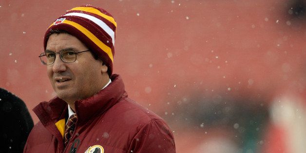LANDOVER, MD - DECEMBER 08: Washington Redskins owner Daniel Snyder watches warmups before an NFL game between the Kansas City Chiefs and Washington Redskins at FedExField on December 8, 2013 in Landover, Maryland. (Photo by Patrick McDermott/Getty Images)