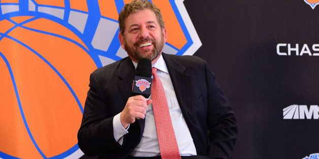 NEW YORK, NY - MARCH 18: James Dolan attends New York Knicks press conference announcing Phil Jackson as team President at Madison Square Garden on March 18, 2014 in New York City. (Photo by James Devaney/WireImage)