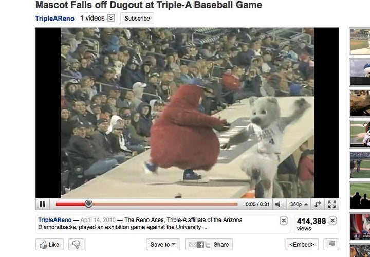 Reno Aces Dancing Mascot FAIL (VIDEO) | HuffPost Sports
