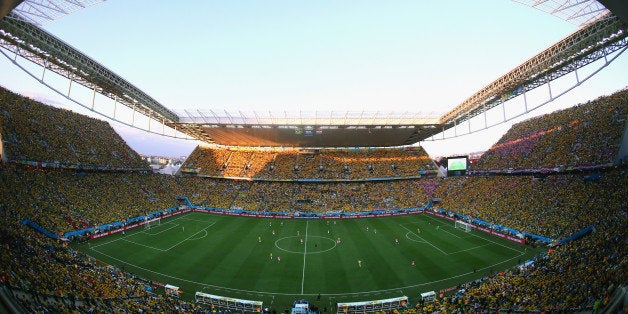 SAO PAULO, BRAZIL - JUNE 12: A general view at the start of the 2014 FIFA World Cup Brazil Group A match between Brazil and C