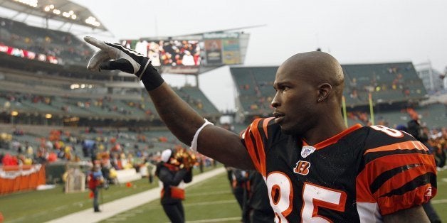 CINCINNATI - DECEMBER 09: Chad Johnson# 85 of the Cincinnati Bengals celebrates after the game against the St. Louis Rams at Paul Brown Stadium on December 9, 2007 in Cincinnati, Ohio. Cincinnati defeated St. Louis 19-10. (Photo by Kevin C. Cox/Getty Images)