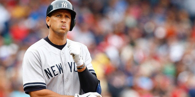 BOSTON, MA - SEPTEMBER 14: Alex Rodriguez #13 of the New York Yankees plays against the Boston Red Sox during the game on September 14, 2013 at Fenway Park in Boston, Massachusetts. (Photo by Jared Wickerham/Getty Images)