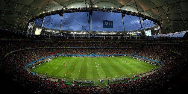 SALVADOR, BRAZIL - JULY 05: A general view of the stadium during the 2014 FIFA World Cup Brazil Quarter Final match between the Netherlands and Costa Rica at Arena Fonte Nova on July 5, 2014 in Salvador, Brazil. (Photo by Laurence Griffiths/Getty Images)