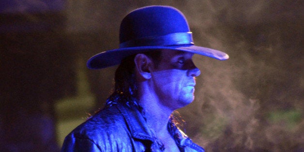 ATLANTA, GA - APRIL 03: Wrestler The Undertaker during WrestleMania XXVII at Georgia Dome on April 3, 2011 in Atlanta, Georgia. (Photo by Kevin Mazur/WireImage)