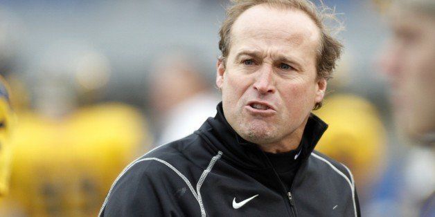 MORGANTOWN, WV - NOVEMBER 03: Head coach Dana Holgorsen of the West Virginia Mountaineers reacts during the game against the TCU Horned Frogs on November 3, 2012 at Mountaineer Field in Morgantown, West Virginia. (Photo by Justin K. Aller/Getty Images)