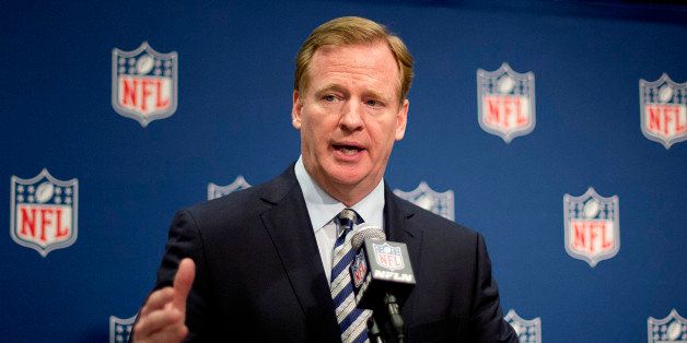 NFL Commissioner Roger Goodell speaks at a press conference at the NFL's spring meeting, Tuesday, May 20, 2014, in Atlanta. (AP Photo/David Goldman)