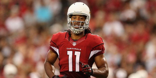 GLENDALE, AZ - AUGUST 24: Wide receiver Larry Fitzgerald #11 of the Arizona Cardinals during the preseason NFL game against the Cincinnati Bengals at the University of Phoenix Stadium on August 24, 2014 in Glendale, Arizona. The Bengals defeated the Cardinals 19-13. (Photo by Christian Petersen/Getty Images) 