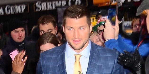 NEW YORK, NY - JANUARY 31: Tim Tebow is seen at ABC's 'Good Morning America'on January 31, 2014 in New York City. (Photo by