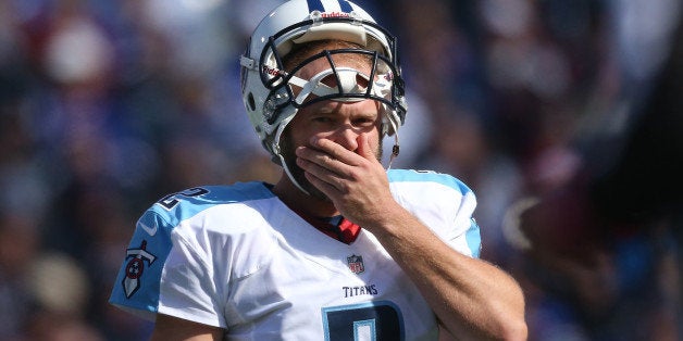 ORCHARD PARK, NY - OCTOBER 21: Rob Bironas #2 of the Tennessee Titans during NFL game action against the Buffalo Bills at Ralph Wilson Stadium on October 21, 2012 in Orchard Park, New York. (Photo by Tom Szczerbowski/Getty Images)