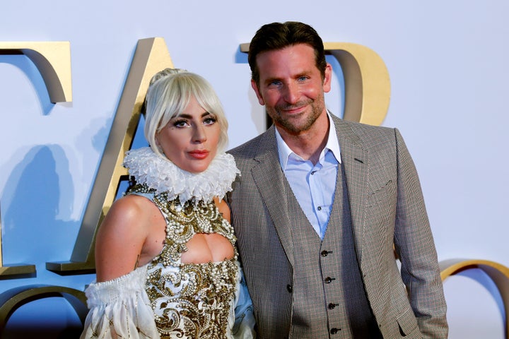 Lady Gaga and director Bradley Cooper attend the U.K. premiere of "A Star is Born/"