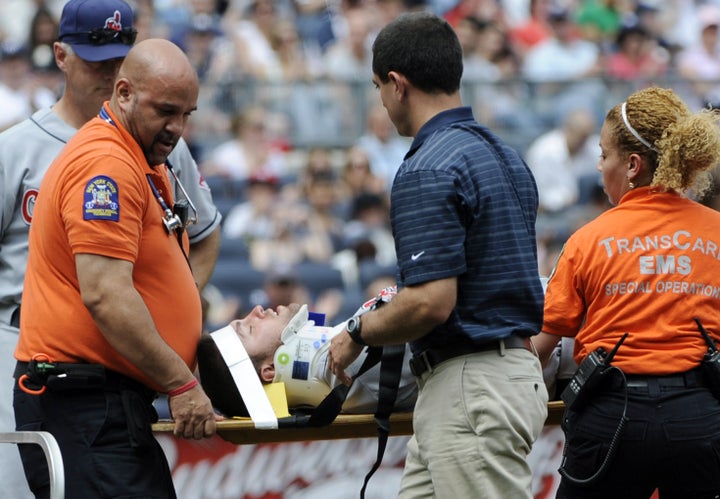 Sabathia injured by line drive