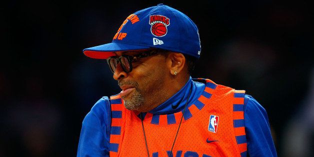 NEW YORK, NY - DECEMBER 06: (NEW YORK DAILIES OUT) Film director Spike Lee attends an NBA game between the New York Knicks and the Orlando Magic at Madison Square Garden on Friday, December 6 2013 in New York City. The Knicks defeated the Magic 121-83. NOTE TO USER: User expressly acknowledges and agrees that, by downloading and/or using this Photograph, user is consenting to the terms and conditions of the Getty Images License Agreement. (Photo by Jim McIsaac/Getty Images) 