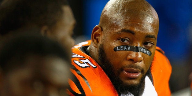 FOXBORO, MA - OCTOBER 05: Devon Still #75 of the Cincinnati Bengals looks on during the fourth quarter against the New England Patriots at Gillette Stadium on October 5, 2014 in Foxboro, Massachusetts. (Photo by Jared Wickerham/Getty Images)