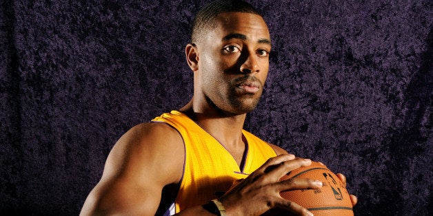 EL SEGUNDO, CA - OCTOBER 4, 2014: Wayne Ellington #2 of the Los Angeles Lakers poses for a portrait during training camp at t