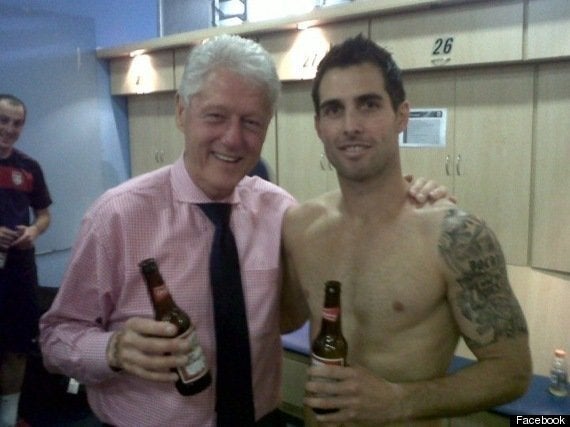 Bill Clinton & Team USA Celebrate Win With Booze (PHOTO) | HuffPost Sports