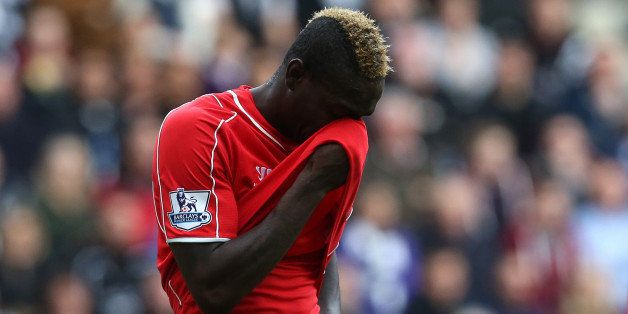 Liverpool's Mario Balotelli during their English Premier League soccer match against Newcastle United at St James' Park, Newcastle, England, Saturday, Nov. 1, 2014. (AP Photo/Scott Heppell)