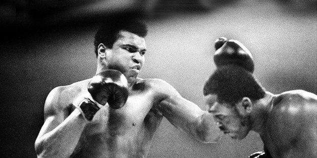 UNITED STATES - MARCH 08: Joe Frazier vs. Muhammad Ali at Madison Square Garden. (Photo by Dan Farrell/NY Daily News Archive via Getty Images)