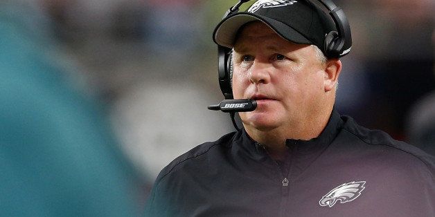 GLENDALE, AZ - OCTOBER 26: Head coach Chip Kelly of the Philadelphia Eagles looks on from the sidelines during the NFL game against the Arizona Cardinals at the University of Phoenix Stadium on October 26, 2014 in Glendale, Arizona. The Cardinals defeated the Eagles 24-20. (Photo by Christian Petersen/Getty Images)