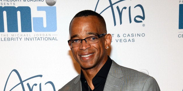 LAS VEGAS, NV - APRIL 04: ESPN sportscaster Stuart Scott arrives at the 13th annual Michael Jordan Celebrity Invitational gala at the ARIA Resort & Casino at CityCenter on April 4, 2014 in Las Vegas, Nevada. (Photo by Ethan Miller/Getty Images for Michael Jordan Celebrity Invitational)