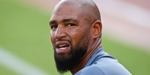 MIAMI - AUGUST 14: Jerramy Stevens #86 of the Tampa Bay Buccaneers before a NFL preseason game against the Miami Dolphins at Sun Life Stadium on August 14, 2010 in Miami, Florida. (Photo by Ronald C. Modra/Sports Imagery/Getty Images)