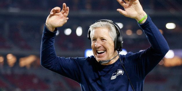 GLENDALE, AZ - DECEMBER 21: Head coach Pete Carroll of the Seattle Seahawks during the NFL game against the Arizona Cardinals at the University of Phoenix Stadium on December 21, 2014 in Glendale, Arizona. The Seahawks defeated the Cardinals 35-6. (Photo by Christian Petersen/Getty Images)