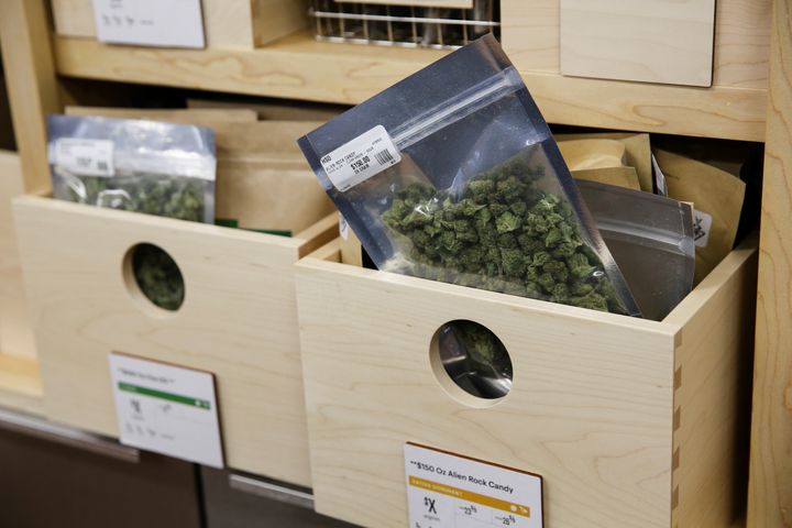 Marijuana is seen for sale at Harborside, one of California's largest and oldest dispensaries of medical marijuana, in Oakland, California, U.S., January 1, 2018. 
