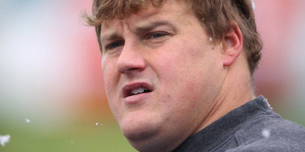 ORCHARD PARK, NY - DECEMBER 18: Richie Incognito #68 of the Miami Dolphins warms up before their NFL game against the Buffalo Bills at Ralph Wilson Stadium on December 18, 2011 in Orchard Park, New York. Miami won 30-23. (Photo by Tom Szczerbowski/Getty Images)