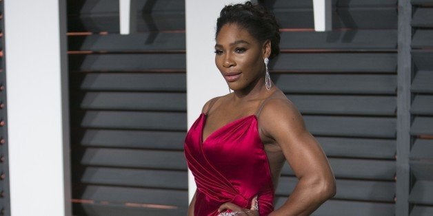 US tennis player Serena Williams arrives to the 2015 Vanity Fair Oscar Party in Beverly Hills, California on February 22, 2015. AFP PHOTO/ADRIAN SANCHEZ-GONZALEZ (Photo credit should read ADRIAN SANCHEZ-GONZALEZ/AFP/Getty Images)