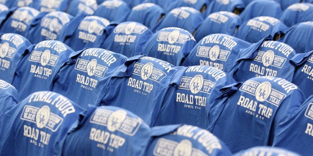 HOUSTON, TX - APRIL 02: Kentucky Wildcats shirts are displayed on the student seats before the National Semifinal game of the 2011 NCAA Division I Men's Basketball Championship at Reliant Stadium on April 2, 2011 in Houston, Texas. (Photo by Andy Lyons/Getty Images)