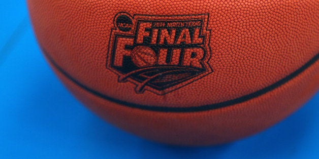 ARLINGTON, TX - APRIL 04: The Wilson basketball with the Final Four logo is seen as the Kentucky Wildcats practice ahead of the 2014 NCAA Men's Final Four at AT&T Stadium on April 4, 2014 in Arlington, Texas. (Photo by Ronald Martinez/Getty Images)