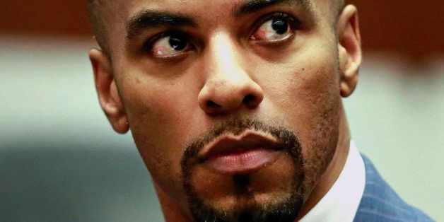 LOS ANGELES, CA - MARCH 23: Former NFL safety Darren Sharper appears at Los Angeles Superior Court March 23, 2015 in Los Angeles, California. Sharper pleaded guilty to charges of sexually assaulting a woman in Arizona as part of a broader plea deal and was sentenced to nine years in federal prison. Sharper is facing charges in four states for allegedly drugging woman and sexually assaulting them. (Photo by Nick Ut-Pool/Getty Images)