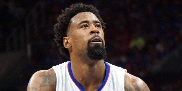 LOS ANGELES, UNITED STATES - MAY 10: DeAndre Jordan of Clippers in action during the NBA playoff game between Houston Rockets