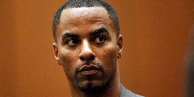 LOS ANGELES, CA FEBRUARY 20: Former NFL safety Darren Sharper pleads not guilty to charges of allegedly drugging and raping