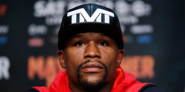 Floyd Mayweather Jr. attends a news conference Wednesday, April 29, 2015, in Las Vegas. Mayweather will face Manny Pacquiao in a welterweight boxing match in Las Vegas on May 2. (AP Photo/John Locher)