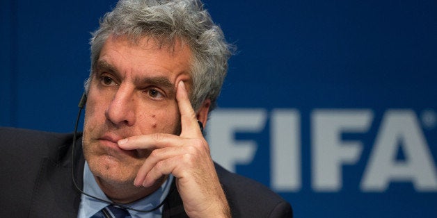 ZURICH, SWITZERLAND - MAY 27: FIFA Director of Communications Walter de Gregorio attends a press conference at the FIFA headquarters on May 27, 2015 in Zurich, Switzerland. Swiss police on Wednesday raided a Zurich hotel to detain top FIFA football officials as part of a US investigation. (Photo by Philipp Schmidli/Getty Images)