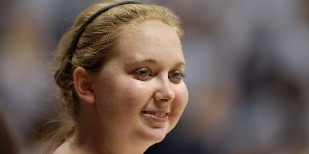 CINCINNATI, OH - NOVEMBER 02: Lauren Hill of Mount St. Joseph warms up before the game against Hiram at Cintas Center on November 2, 2014 in Cincinnati, Ohio. Hill, a freshman, has terminal cancer and this game was granted a special waiver by the NCAA to start the season early so she could play in a game. (Photo by Andy Lyons/Getty Images)