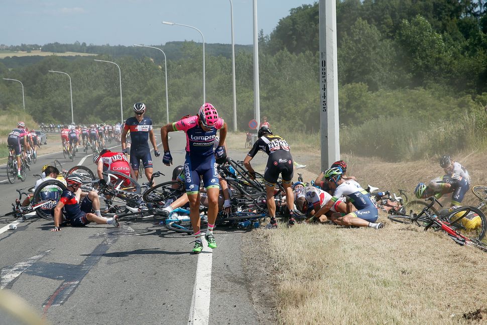 Horrible Tour De France Crash Brings Down 20 Riders, Briefly Stops Race