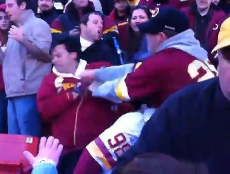 Redskins Fans Fight Each Other During Game (VIDEO)