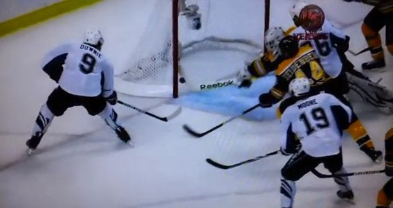 Tim Thomas incredible diving glove save 12/4/10 