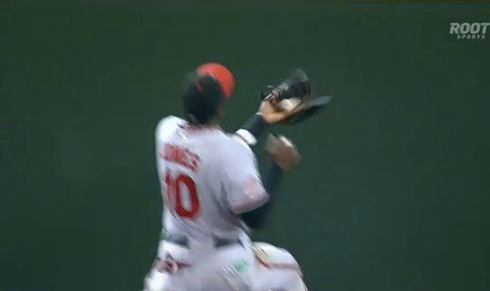 Adam Jones' Amazing Catch Robs Miguel Olivo (VIDEO) | HuffPost Sports