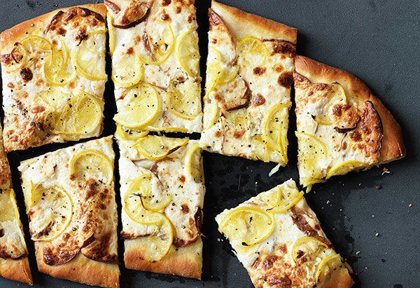 Lemon And Smoked-Mozzarella Pizza