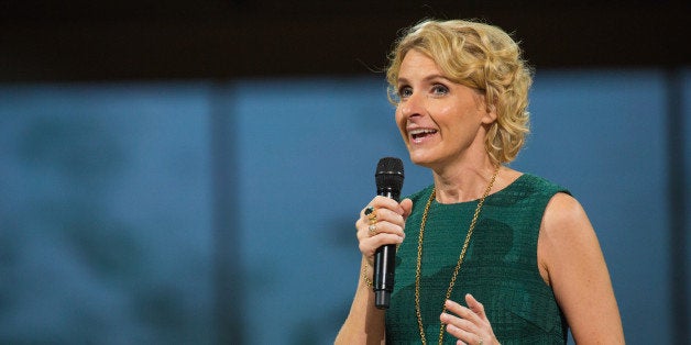 SEATTLE, WA - NOVEMBER 08: Author Elizabeth Gilbert speaks on stage during 'Oprah's The Life You Want Weekend' at KeyArena o