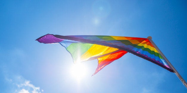 Gay Pride Parade, Flag, Multi Coloured, Celebration, Close-Up, Colour Image, Cultures, Day, Dublin - Republic of Ireland, Ide