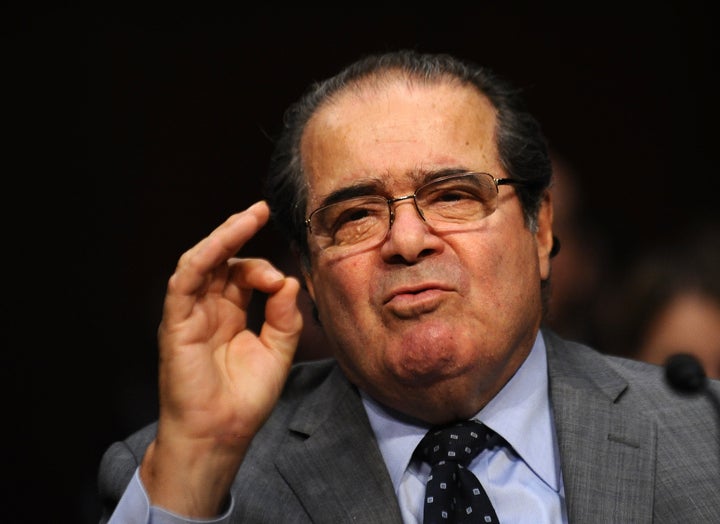 "For Supreme Court Justice Antonin Scalia, the boast of employing a neutral tool to interpret the simple text of the Constitu