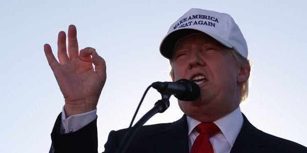 NAPLES, FL - OCTOBER 23: Republican presidential candidate Donald Trump speaks during a campaign rally at the Collier County Fairgrounds on October 23, 2016 in Naples, Florida. Early voting in Florida in the presidential election begins October 24. (Photo by Joe Raedle/Getty Images)