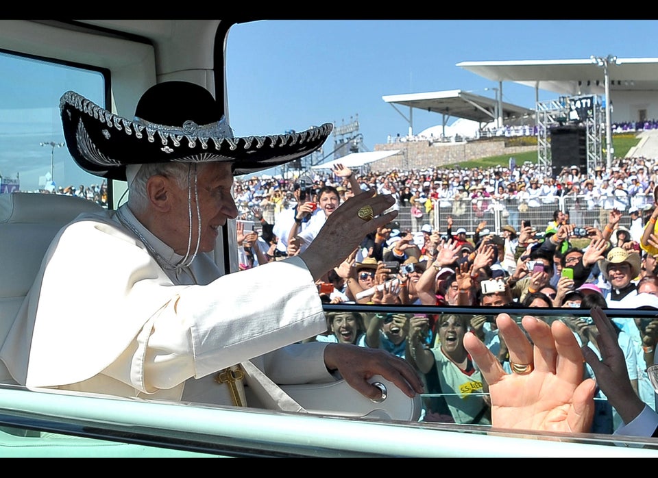 Arriving At Mass With Sombrero