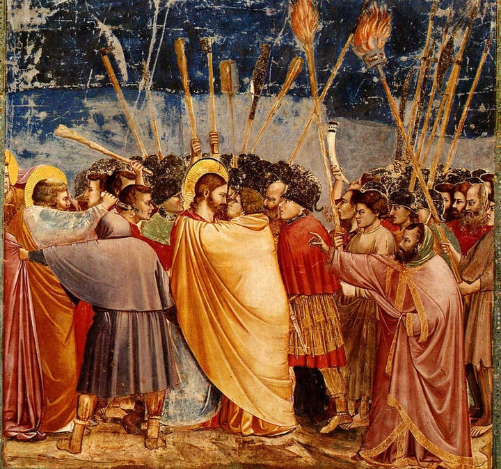 Description Judas küsst Jesus (Fresko in der Capella degli Scrovegni, Padua, 1304-1306) | Source http://history. hanover. edu/courses/art/ ...