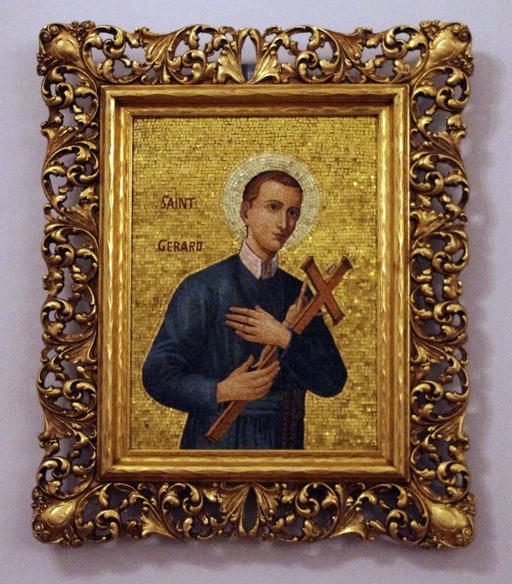 description 1 Saint Gerard Majella Catholic Church (Fort Oglethorpe, Georgia), interior, mosaic depiction of St. Gerard | date 2011-12-14 ...