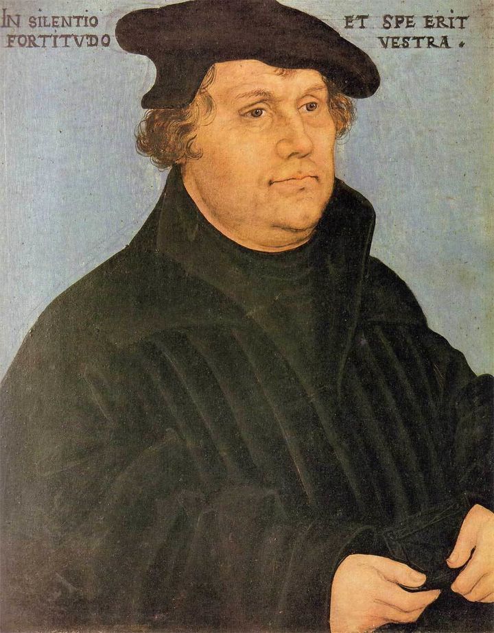 Martin Luther von Lucas Cranach d. Ä. 1532 in Regensburg Category:Martin Luther by Cranach Category:Portrait paintings with grey background ... 